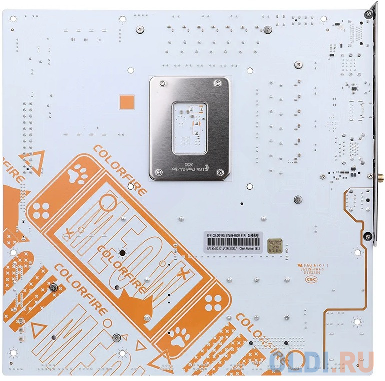 Материнская плата Colorful COLORFIRE B760M-MEOW WIFI D5 ORANGE Z760 LGA1700 4xDDR5 1xPCIEx16 1xPCIEx4 3xM.2 2xTypeC 3xUSB3.2Gen1 5xUSB2.0 4xSATA3.0 2. в Москвe