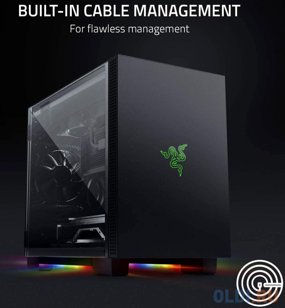 Корпус mini-ITX Razer Tomahawk M1 Без БП чёрный в Москвe