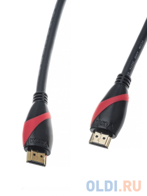 Кабель HDMI 19M/M ver. 2.0 black red, 0.5m VCOM <CG525-R-0.5>