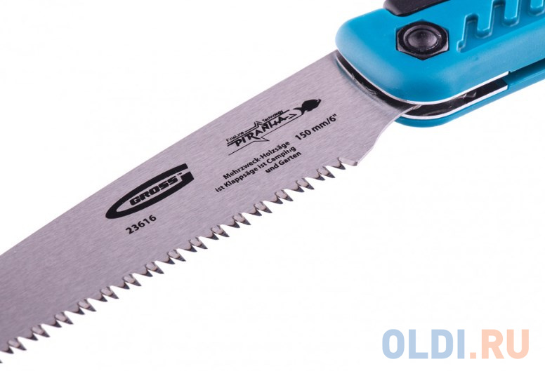 Ножовка GROSS 23616 PIRANHA  150мм 6,9–10 TPI, зуб 3D, подкаленный зуб, по дереву, двухкомп рукоятка
