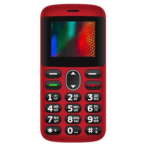 Мобильный телефон VERTEX C311, 2" 176x220 TN, MediaTek MT6261, 32Mb RAM, BT, 1xCam, 2-Sim, 1400 мА·ч, micro-USB, красный (VRX-C311-RD)