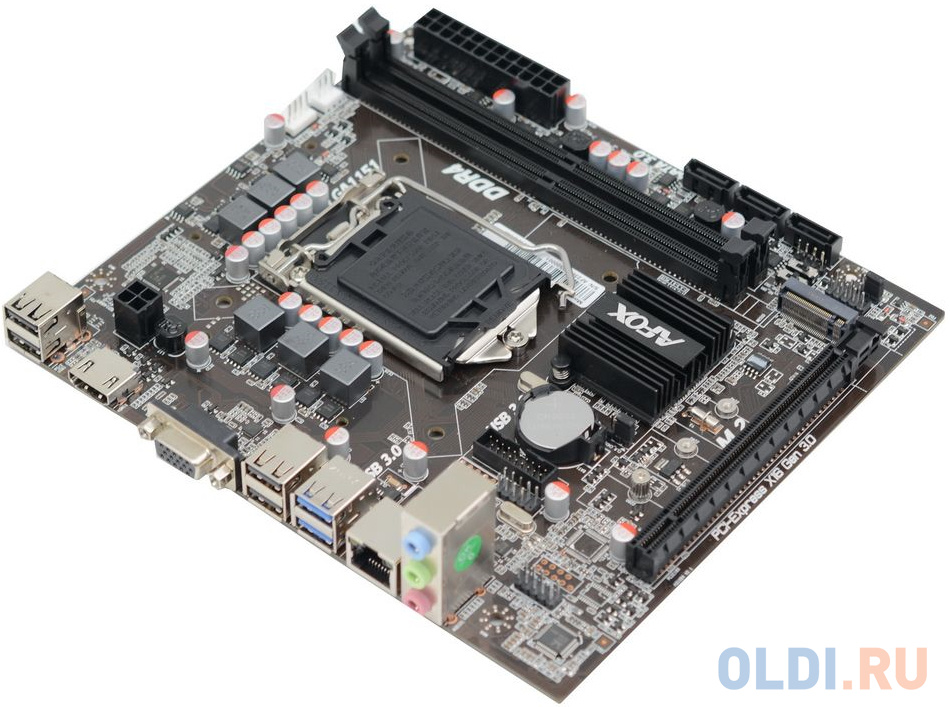 IH310C-MA6-V4 AFOX motherboard intel H310C, INTEL Socket 1151, 1000Mbps, Micro-ATX в Москвe