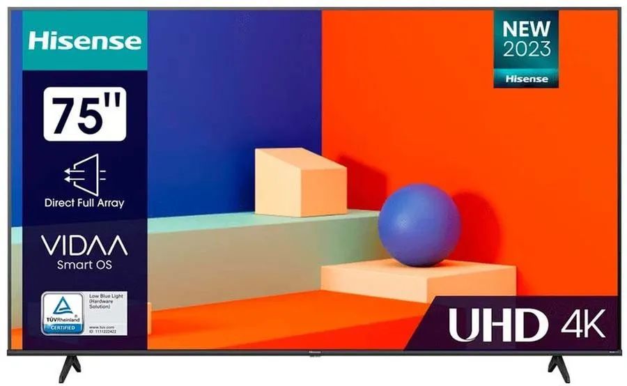 Телевизор Hisense 75A6K черный в Москвe