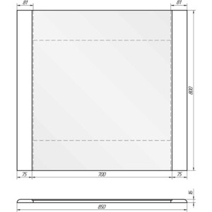 Зеркало Dreja Uni 85x80 (99.9006)