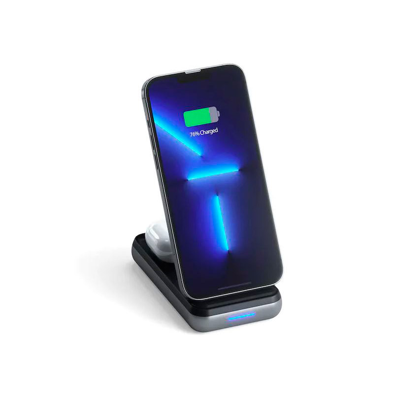 Зарядное устройство Satechi Duo Wireless Charger Stand Space Grey ST-UCDWPBSM