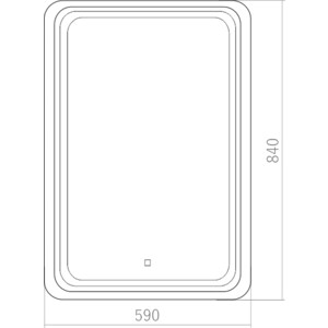 Зеркало Mixline Мальта-лофт 60х80 подсветка, сенсор (LED-00002353) в Москвe