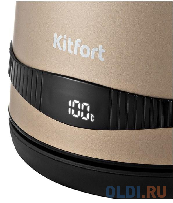 Чайник электрический Kitfort KT-6121-4 1.7л. 2200Вт бежевый (корпус: нержавеющая сталь/пластик)