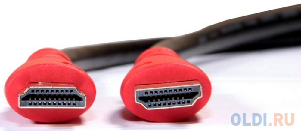 Кабель HDMI 3.0м Greenconnect v2.0 тройное экранирование красные коннекторы GCR-HM3012-3.0m