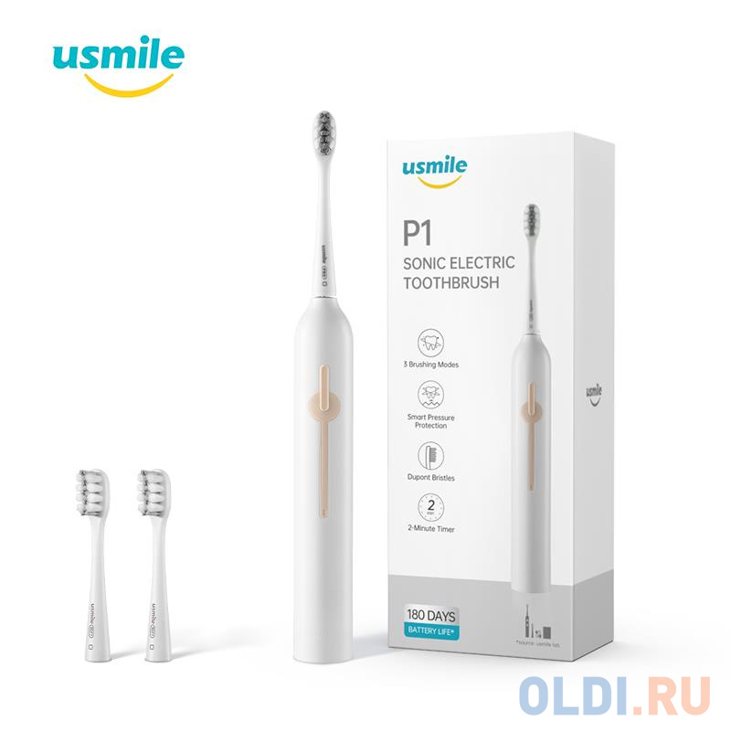 Электрическая зубная щетка SONIC P1 WHITE 80250029 USMILE
