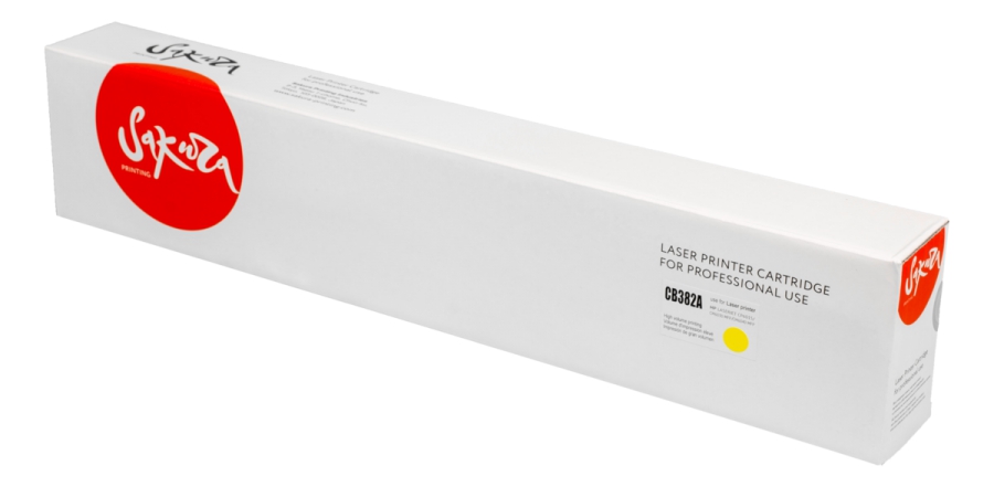 Картридж лазерный SAKURA SACB382A (824A/CB382A), желтый, 21000 страниц, совместимый для Color LJ CP6015xh/ CP6015n/ CP6415dn/ CM6030 /CM6030f/ CM6040/ CM6040f