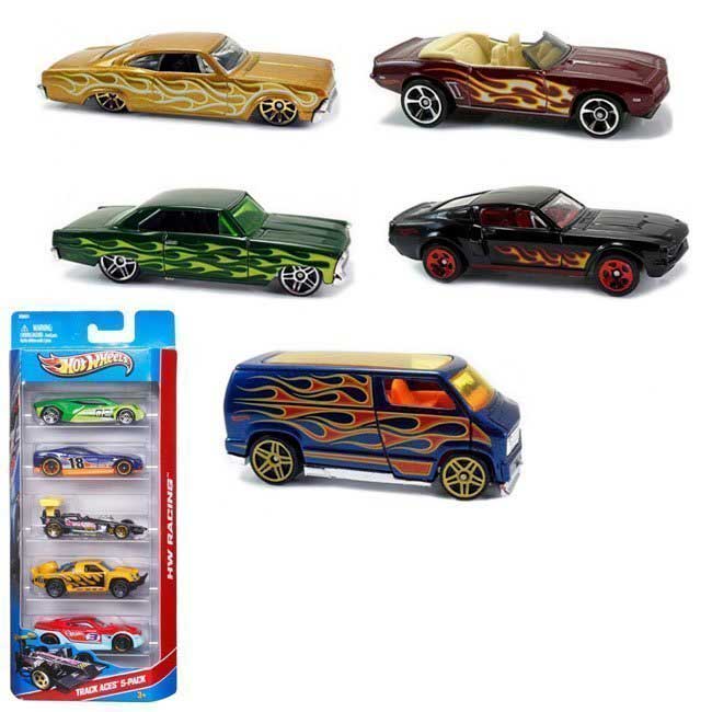 Игровой подарочный набор Hot Wheels из пяти машинок в ассорт. 1806