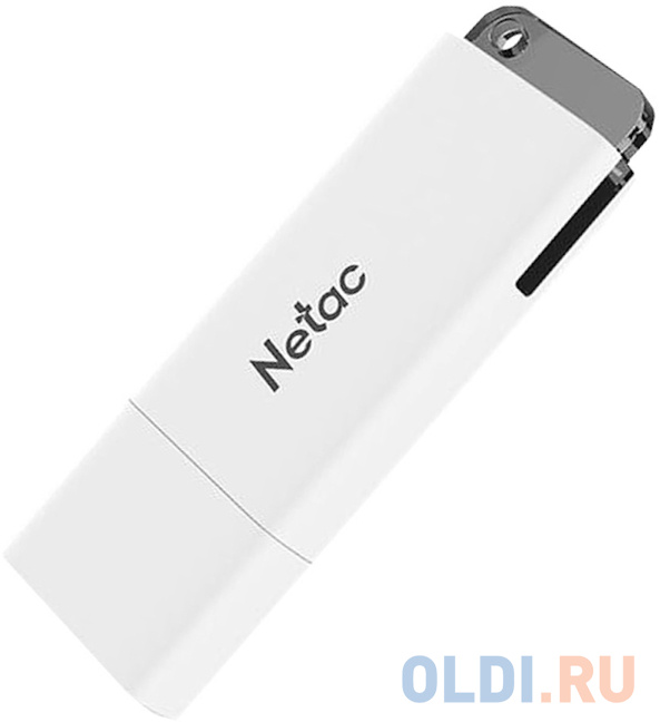 Флеш Диск Netac U185 64Gb &lt;NT03U185N-064G-20WH&gt;, USB2.0, с колпачком, пластиковая белая