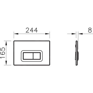 Кнопка смыва Vitra Loop R хром (740-0680)