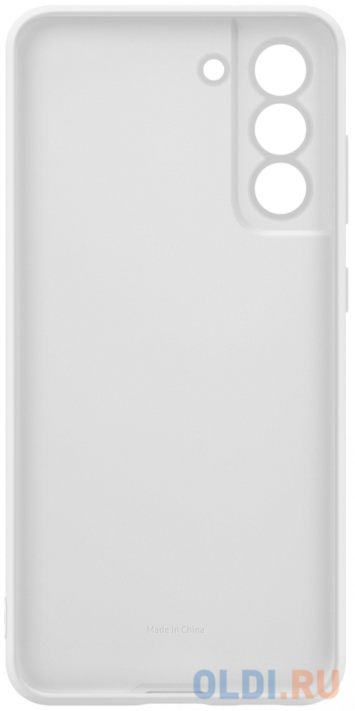 Чехол (клип-кейс) Samsung для Samsung Galaxy S21 FE Silicone Cover белый (EF-PG990TWEGRU)