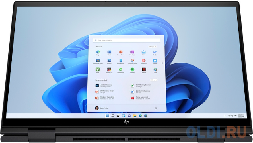 Ноутбук HP Envy 15-EY0013 66B44UA 15.6" 1920x1080 Cенсорный экран AMD Ryzen 5 5625U RAM 8Гб SSD 256Гб AMD Radeon Vega 7 ENG/RUS Windows 11 Home ч