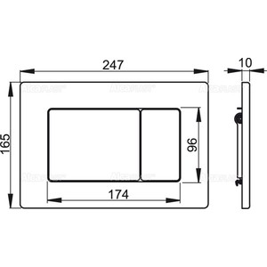 Кнопка смыва AlcaPlast Antivandal матовая (M279) в Москвe