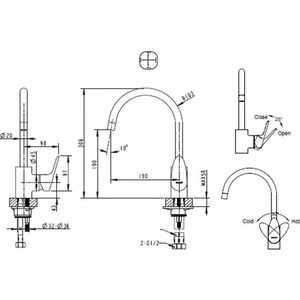 Смеситель для кухни Bravat Drop (F74898C-1A)