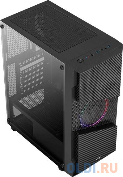 Корпус ATX Aerocool Ore Saturn FRGB-G-BK-v1 Без БП чёрный в Москвe