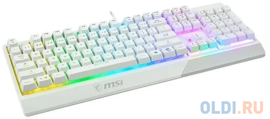 Клавиатура MSI Vigor GK30 белый USB for gamer LED