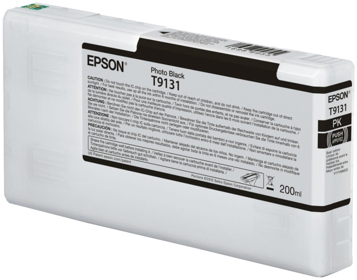 Картридж струйный Epson T9131 (C13T913100), черный, оригинальный, объем 200мл, для SureColor SC-P5000, SC-P5000 Spectro, SC-P5000V, SC-P5000V Spectro в Москвe