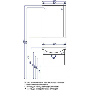 Тумба под раковину Акватон Ария 65 (1A134001AA010)