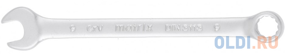 Ключ комбинированный MATRIX 15105 (9 мм)  СrV матовый хром