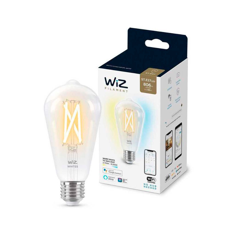 Лампочка Wiz ST64 E27 7W 220-240V 2700-6500K 806Lm Wi-Fi 929003018601