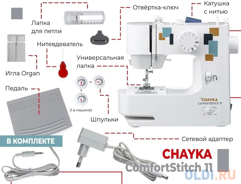 Швейная машина COMFORTSTITCH 11 CHAYKA