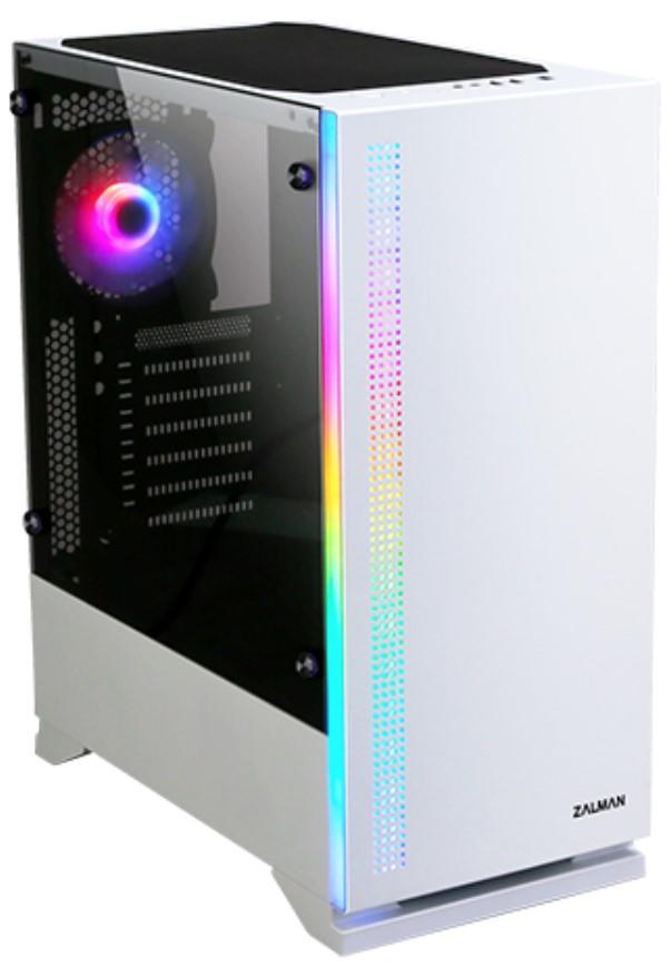 Корпус Zalman S5 White, ATX, Midi-Tower, USB 3.0, RGB подсветка, белый, без БП