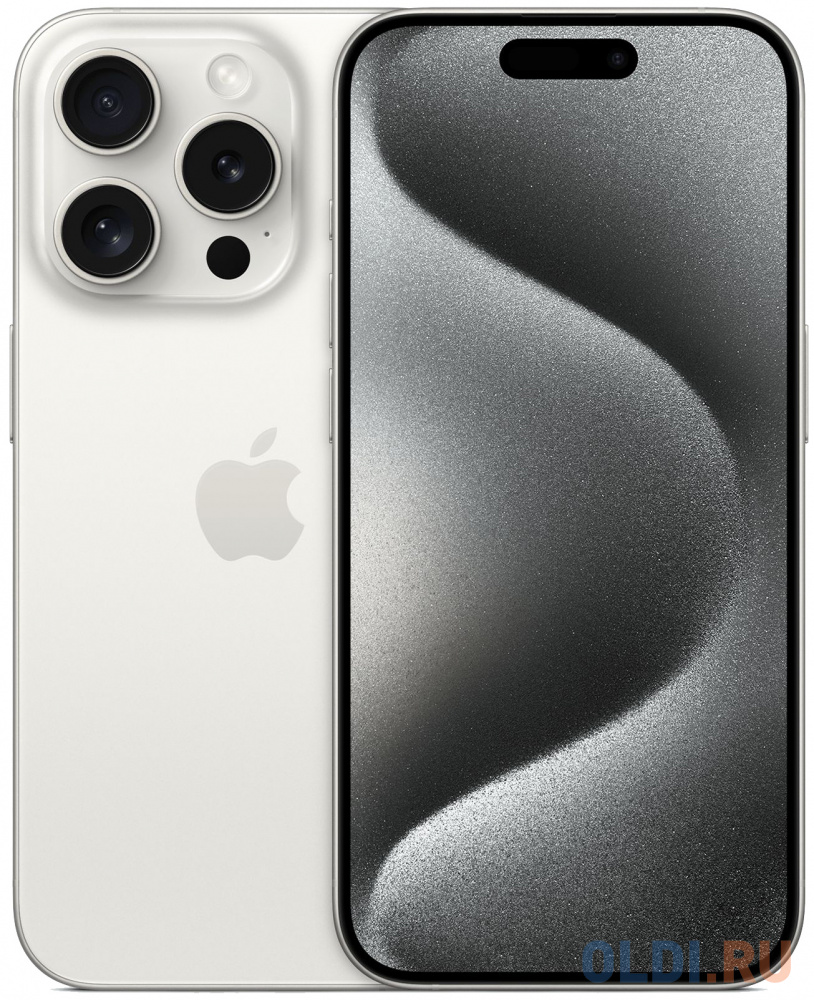 Смартфон Apple A3101 iPhone 15 Pro 512Gb белый титан моноблок 3G 4G 6.1&quot; iOS 17 802.11 a/b/g/n/ac/ax NFC GPS