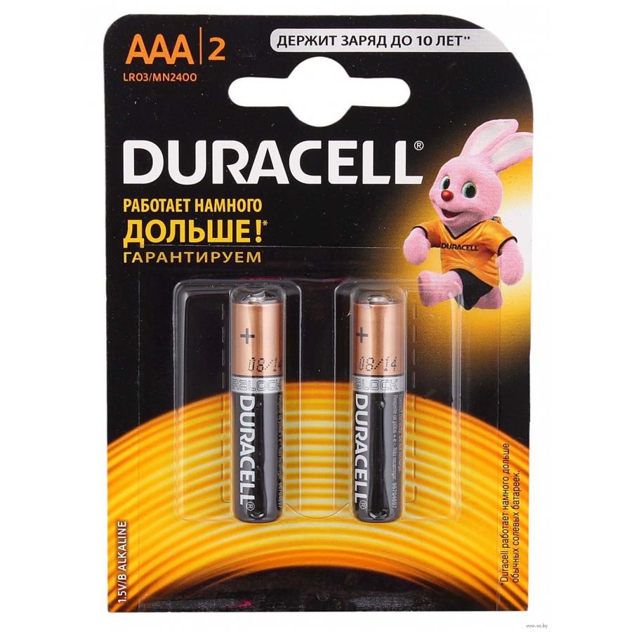 Батарейка Duracell LR03-2BL Basic AAA (2шт.) в Москвe