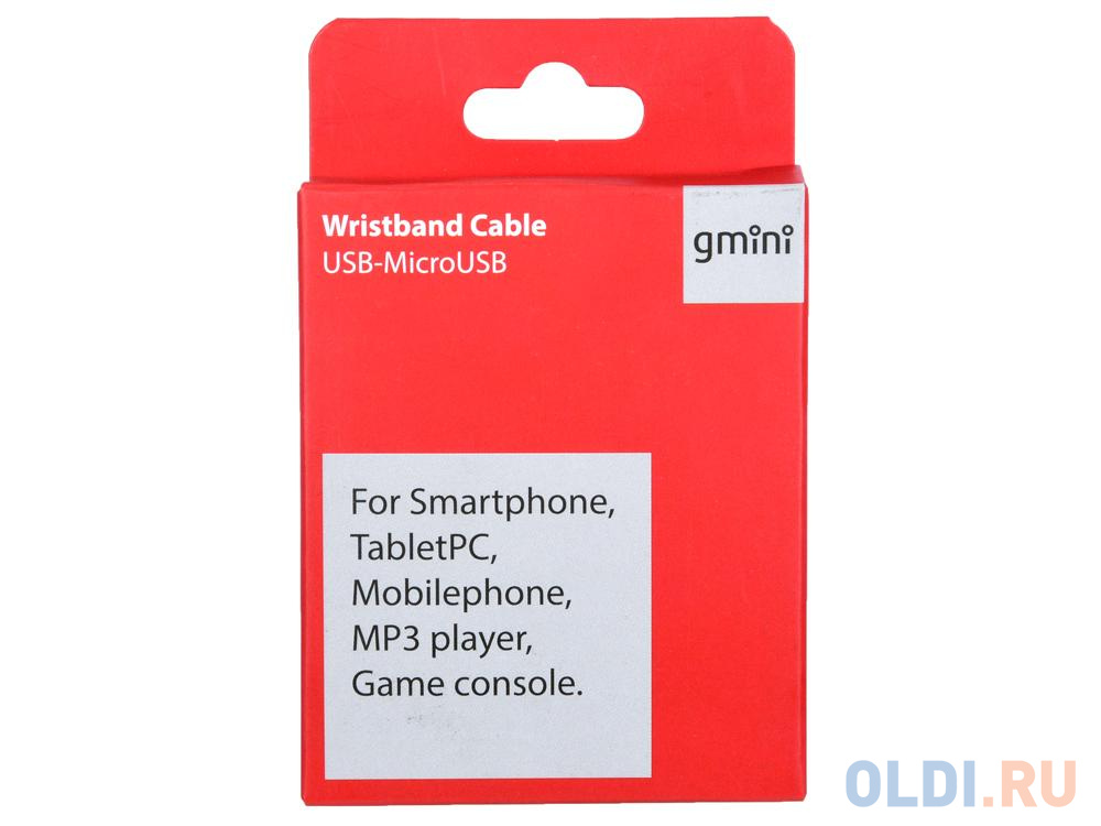 Кабель-браслет microUSB Gmini GM-WDC-200P плоский розовый