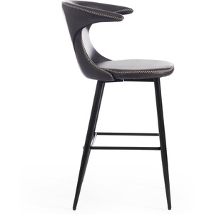 Барный стул TetChair Flair bar (mod. 9018) экокожа/металл серый 22/черный