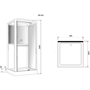 Душевая кабина Grossman GR-123R 90х110х225 в Москвe