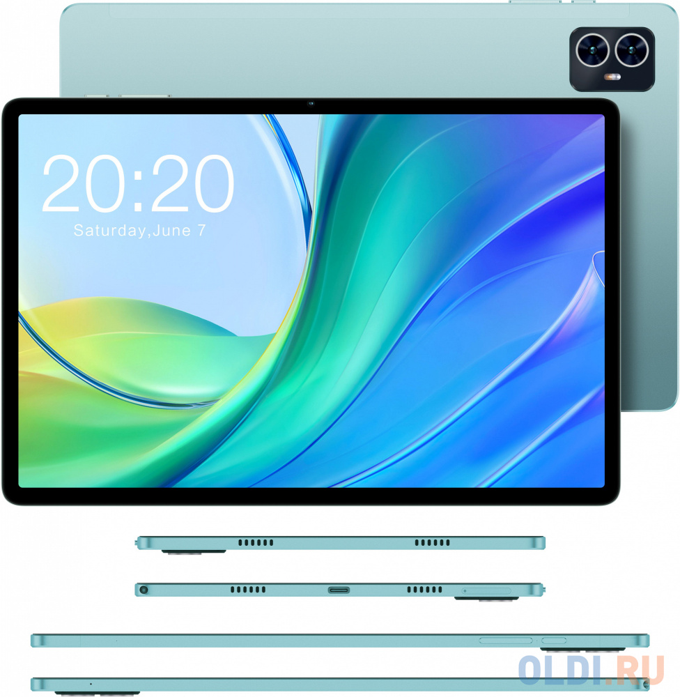 Планшет Teclast M50 T606 (1.6) 8C RAM6Gb ROM128Gb 10.1" IPS 1280x800 3G 4G Android 13 голубой 13Mpix 5Mpix BT GPS WiFi Touch microSD 256Gb 6000mA