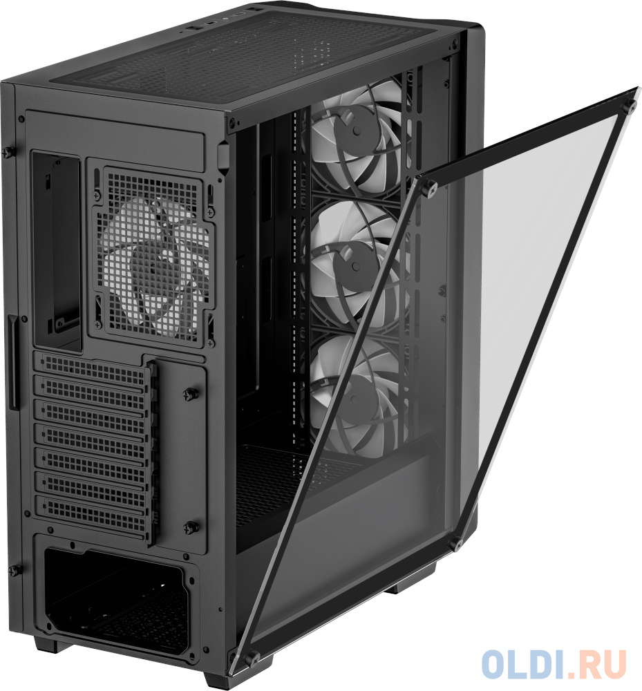 Deepcool CC560 ARGB V2 без БП, боковое окно (закаленное стекло), 3x120мм ARGB LED вентилятор спереди и 1x120мм ARGB LED вентилятор сзади, черный, ATX в Москвe