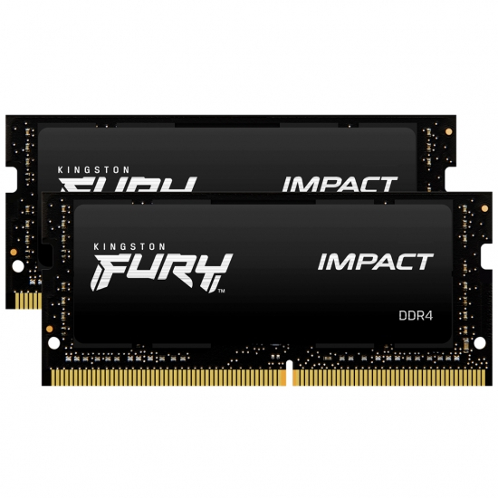 Комплект памяти DDR4 SODIMM 32Gb (2x16Gb), 2666MHz, CL16, 1.2 В, Kingston, FURY Impact (KF426S16IBK2/32)