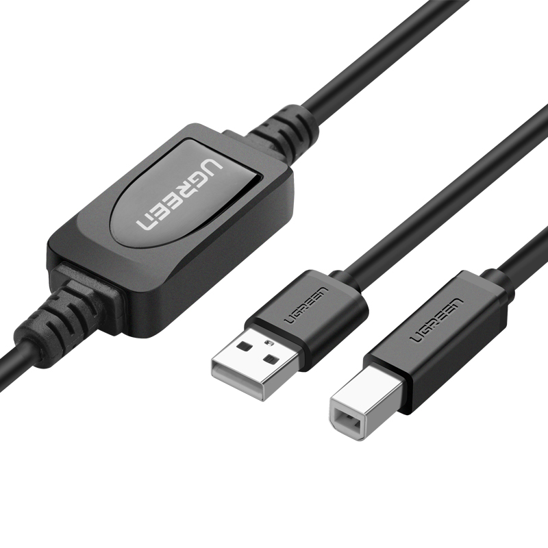 Аксессуар Ugreen US122 USB 2.0-A - USB-B 10m Black 10374