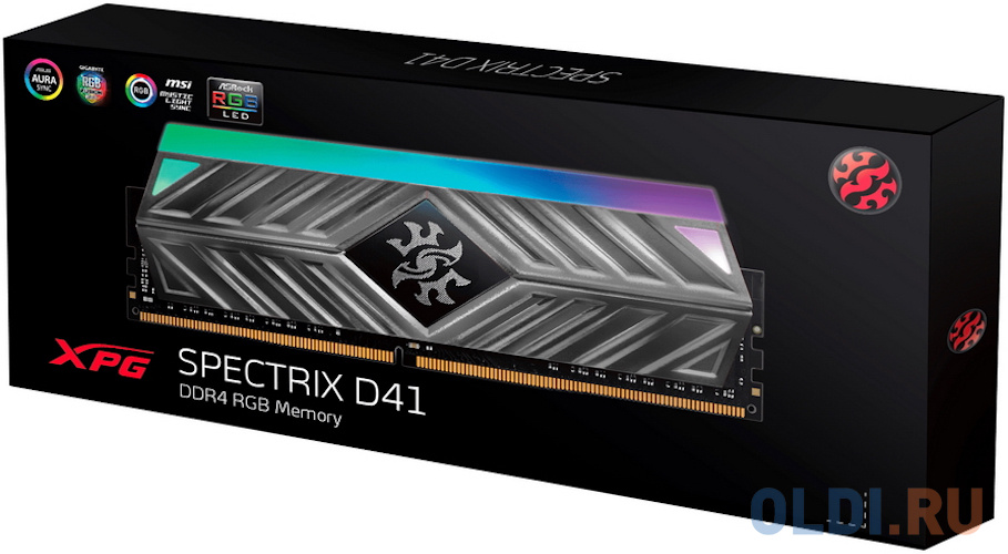 8GB ADATA DDR4 3600 DIMM XPG Spectrix D45G RGB AX4U36008G18I-ST41 Non-ECC,  CL18, 1.35V, RTL (934529)