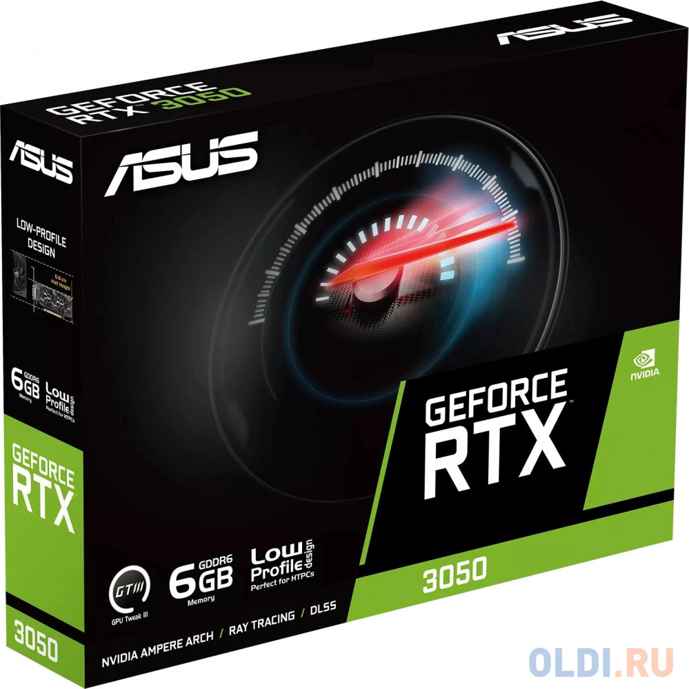 Видеокарта ASUS RTX3050-O6G-LP-BRK/ RTX3050,DVI,HDMI,DP,6G,D6