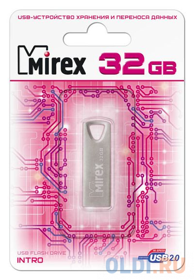 Флеш накопитель 32GB Mirex Intro, USB 2.0