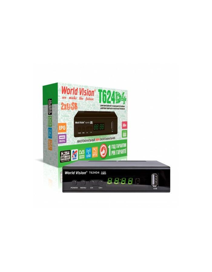 TV-тюнер World Vision T624D4  (Эфирный, DVB-T2/C, HD, Dolby Digital)