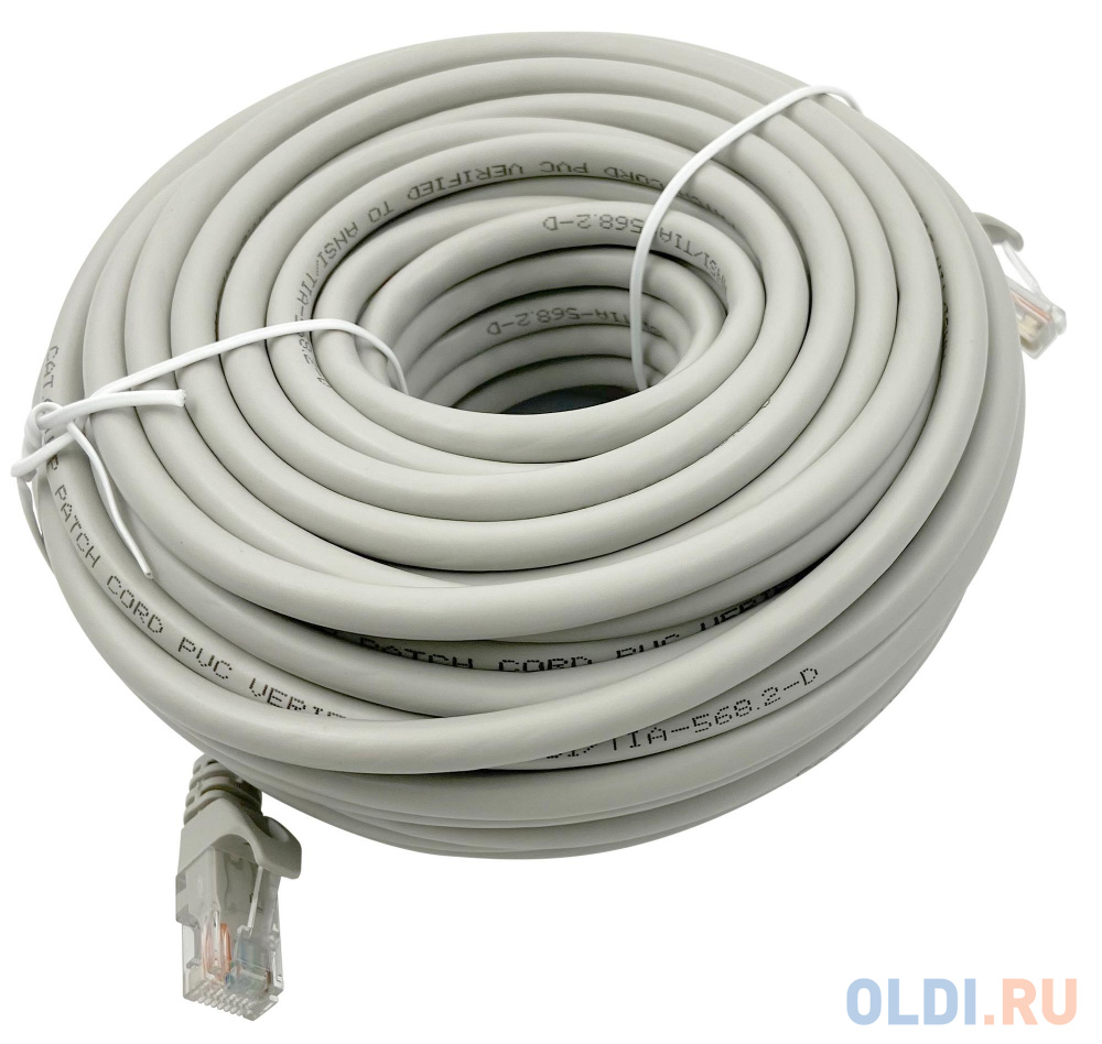 Патч-корд Buro UTP 4 пары cat6 CCA molded 20м серый RJ-45 (m)-RJ-45 (m) в Москвe