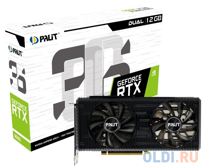 Видеокарта Palit nVidia GeForce RTX 3060 Dual LHR 12288Mb