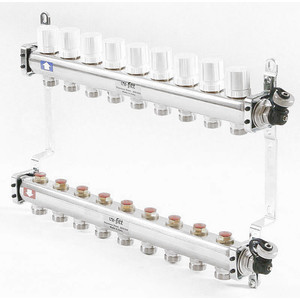Коллекторная группа Uni-Fitt 1''х3/4'' 9 выходов с регулировочными и термостатическими вентилями (451I4309)