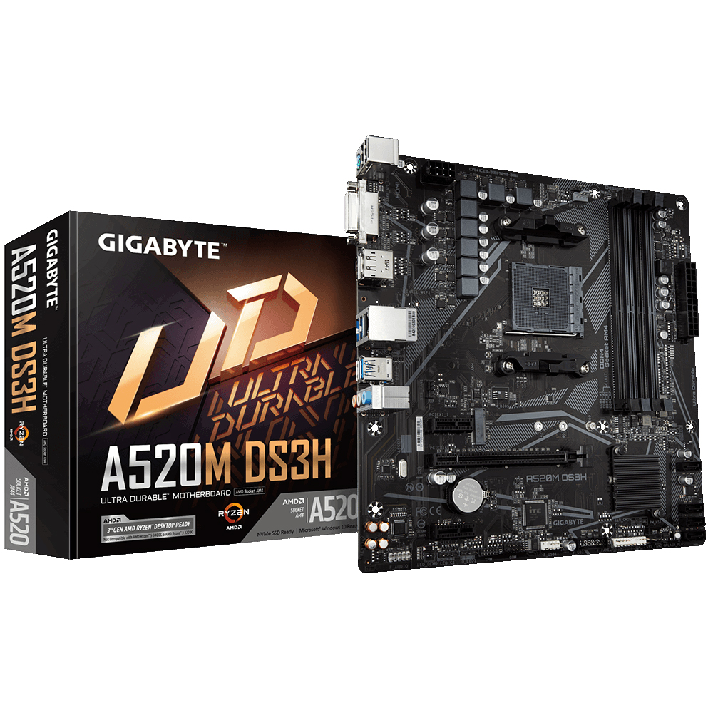 Материнская плата Gigabyte A520M DS3H Socket AM4