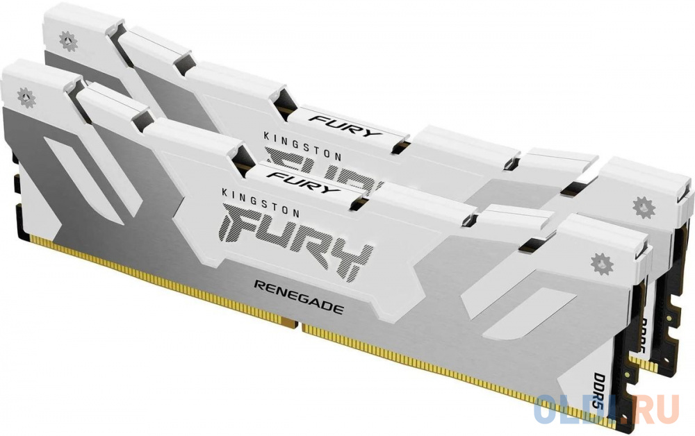 Комплект памяти DDR5 DIMM 64Гб (2х32Гб) 6000MHz CL32, Kingston FURY Renegade White