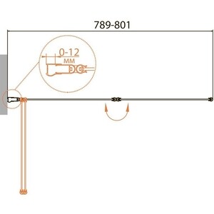 Шторка для ванны Cezares Relax V-2 80x140 правая, матовая Punto, серый (RELAX-V-2-80/140-P-Bi-R)