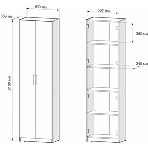 Шкаф Mebel Ars Остин 1 (белый) в Москвe