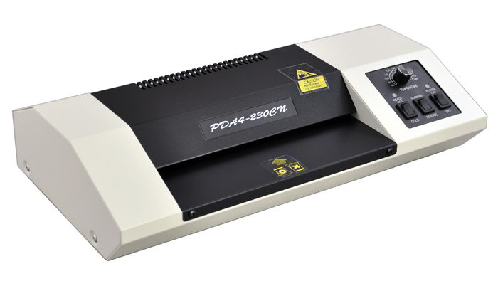 Ламинатор PingDa PDA4-230 CN, A4, 60 мкм - 250 мкм, валов:4, горячее + холодное ламинирование, 50 см/мин., реверс, белый/черный (PDA4-230CN)